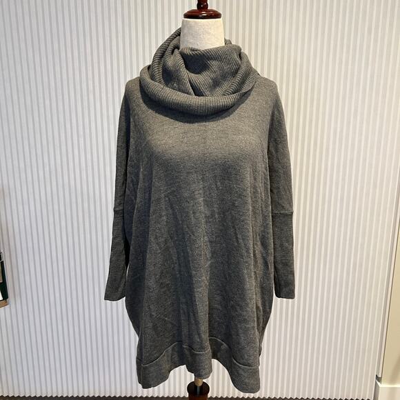 EILEEN FISHER Women's Merino Wool Cowl Neck Sweater Size XS In Gray - Picture 1 of 7